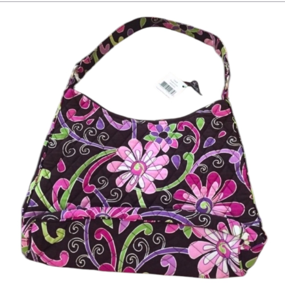 Vera Bradley Lisa B Purple Punch Quilted Cotton Handbag RETIRED - Picture 2 of 6
